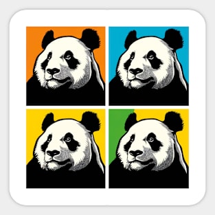 Pop Sideway Glance Panda - Funny Panda Art Sticker